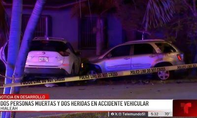 Accidente de tránsito provoca la muerte de dos personas en Hialeah