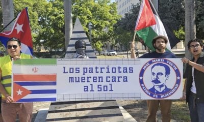 Busto de José Martí en Coral Gables es profanado por simpatizantes de Cuba e Irán