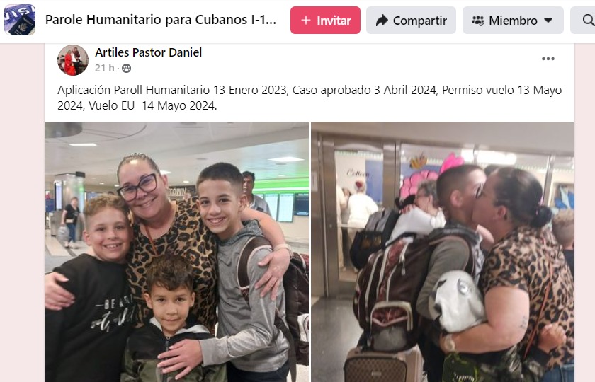 Cubana que aplicó al parole en enero de 2023 llega a EEUU después de 15 meses