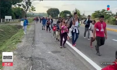 Cubanos son parte de una caravana migrante hacia la Ciudad de México