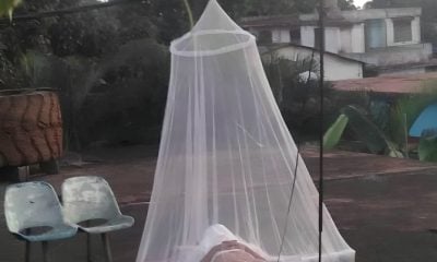 Foto viral duerme en azotea con mosquitero por culpa de apagones en Cuba