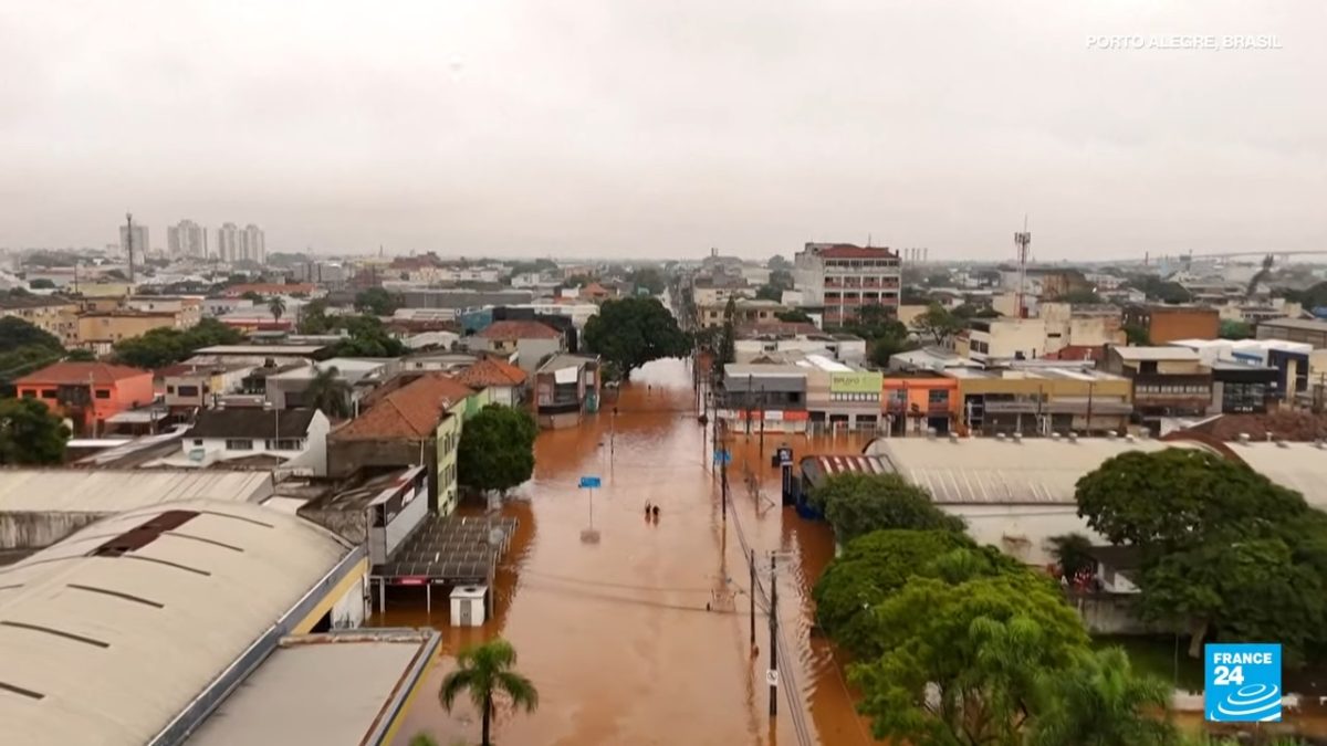 Intensas lluvias causan graves inundaciones al sur de Brasil