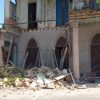 Colapsan Fachada y techo de un edificio en la calzada del Cerro