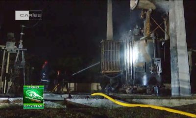 Incendio de grandes proporciones en subestación del Mariel provoca apagón total