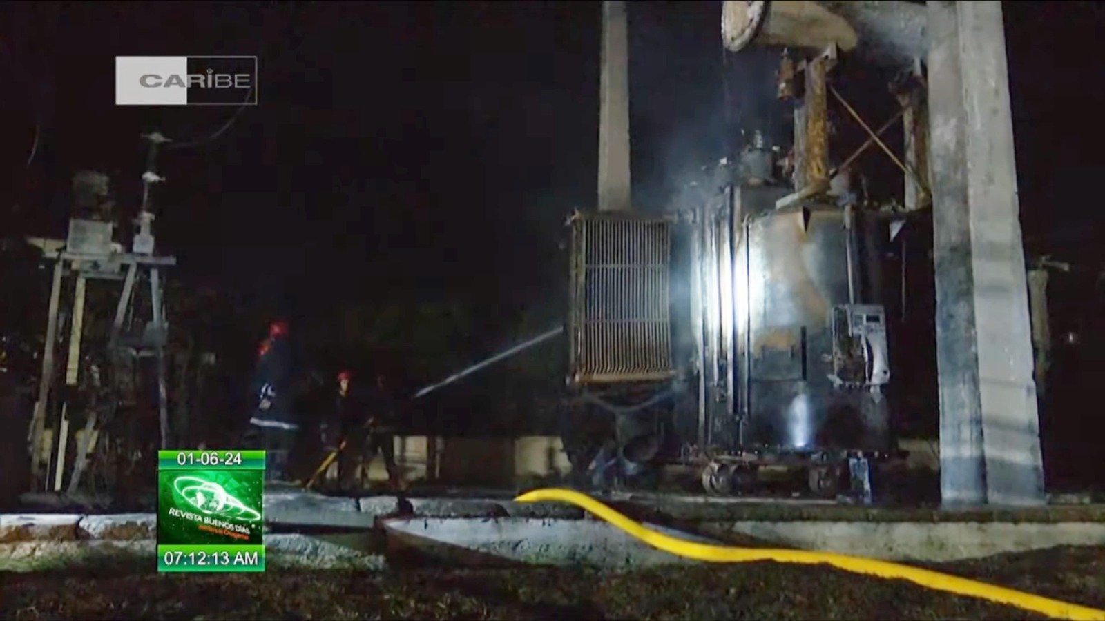 Incendio de grandes proporciones en subestación del Mariel provoca apagón total