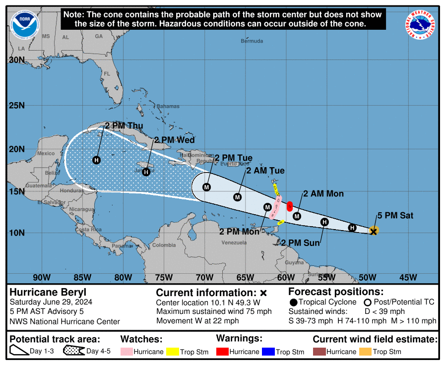 Instituto de Meteorología emite alerta Berly se convierte en huracán