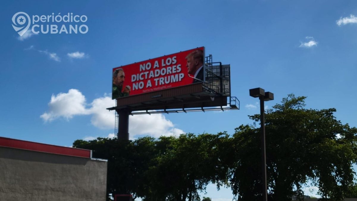 Valla publicitaria que compara a Fidel Castro con Donald Trump es un insulto a la comunidad cubana en Miami