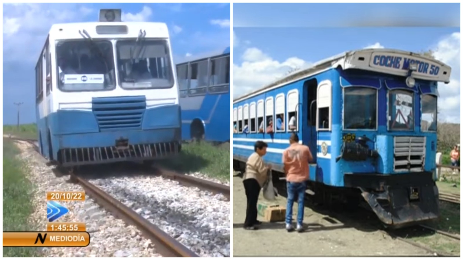 ¡Solo en Cuba! Convierten una Yutong en un tren ante la crisis de combustible