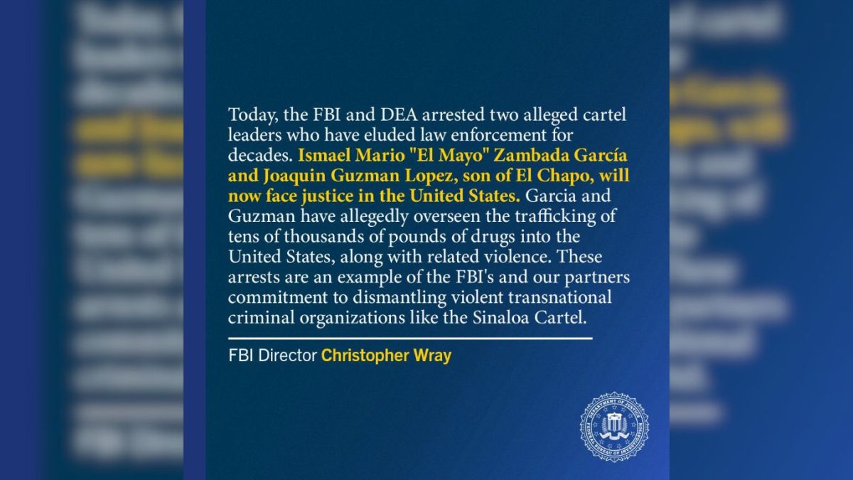 Estados Unidos captura a dos de los líderes más buscados del Cártel de Sinaloa