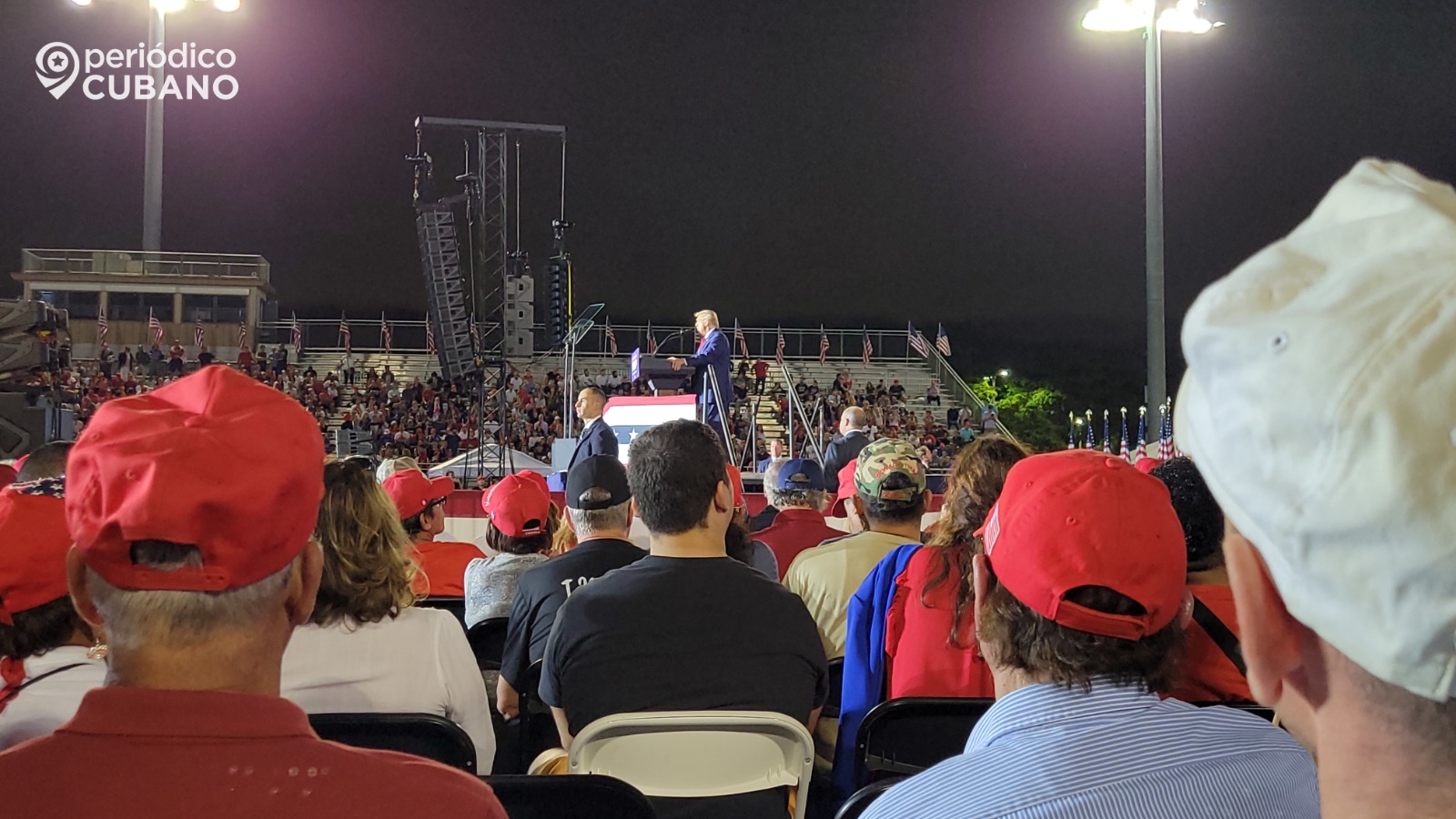 Rally de Trump en el Doral reta a Biden para otro debate y un juego de golf de 18 hoyos