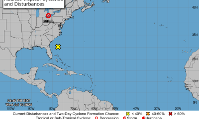Temporada de huracanes monitorean baja presión cerca de la costa de Florida