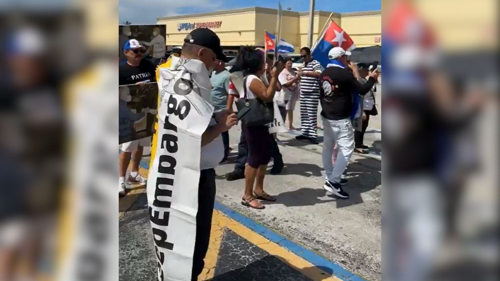 Manifestantes cubanos