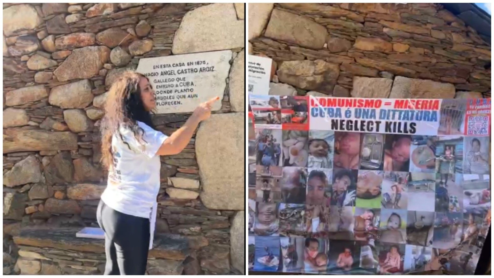Avana de la Torre desmota propaganda del régimen al entrar al museo de Fidel Castro en Galicia