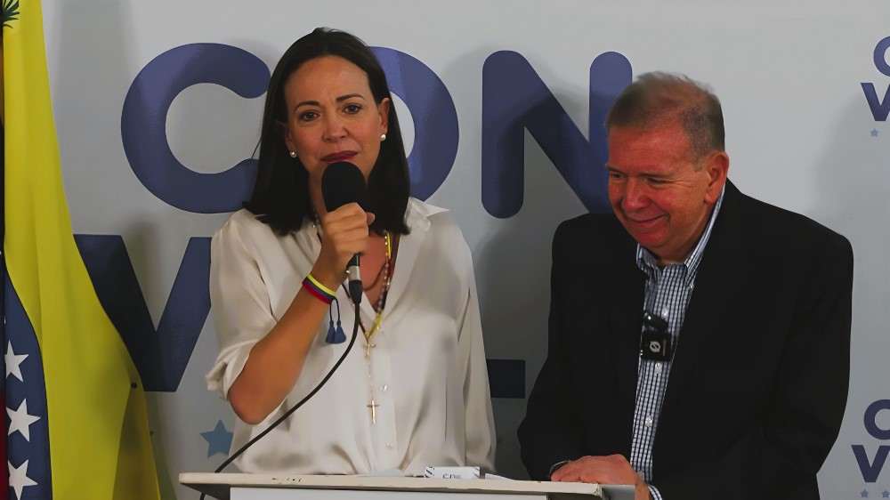 María Corina Machado y Emundo González lideres de la oposicion venezolana