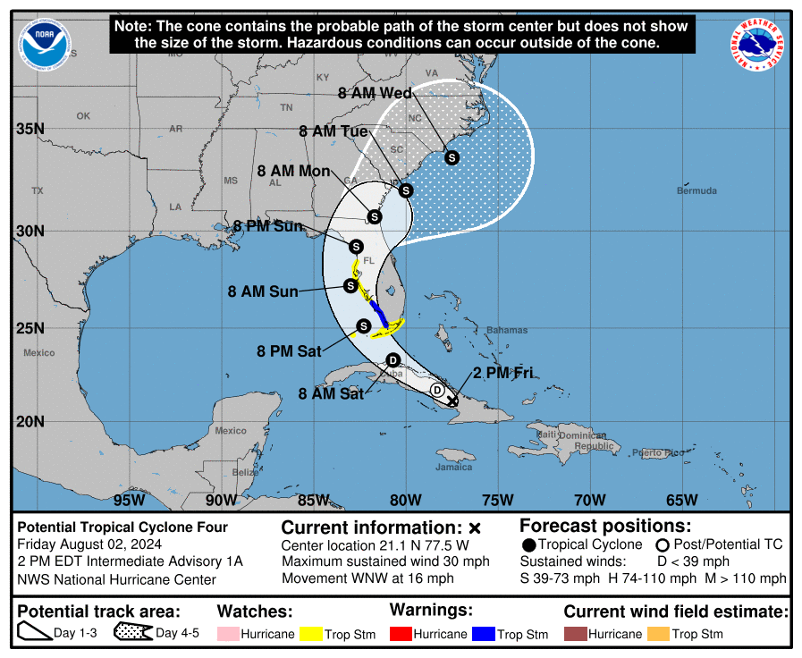 Potencial ciclón se forma sobre Cuba y avanzaría hacia Florida