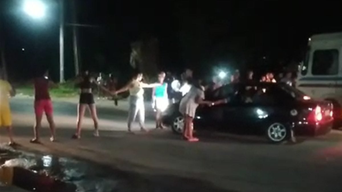 Protesta en San Miguel del Padron