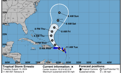 Tormenta tropical Ernesto provoca sus primeros estragos en el Caribe