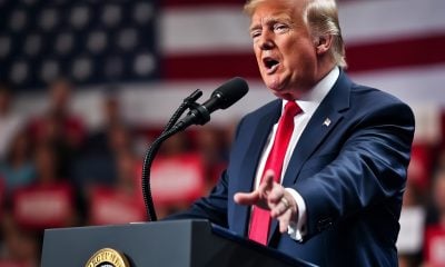 Donald Trump dando un discurso