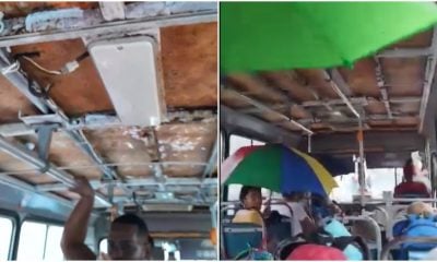 Niños con necesidades especiales llegan mojados a la escuela el autobús tiene goteras