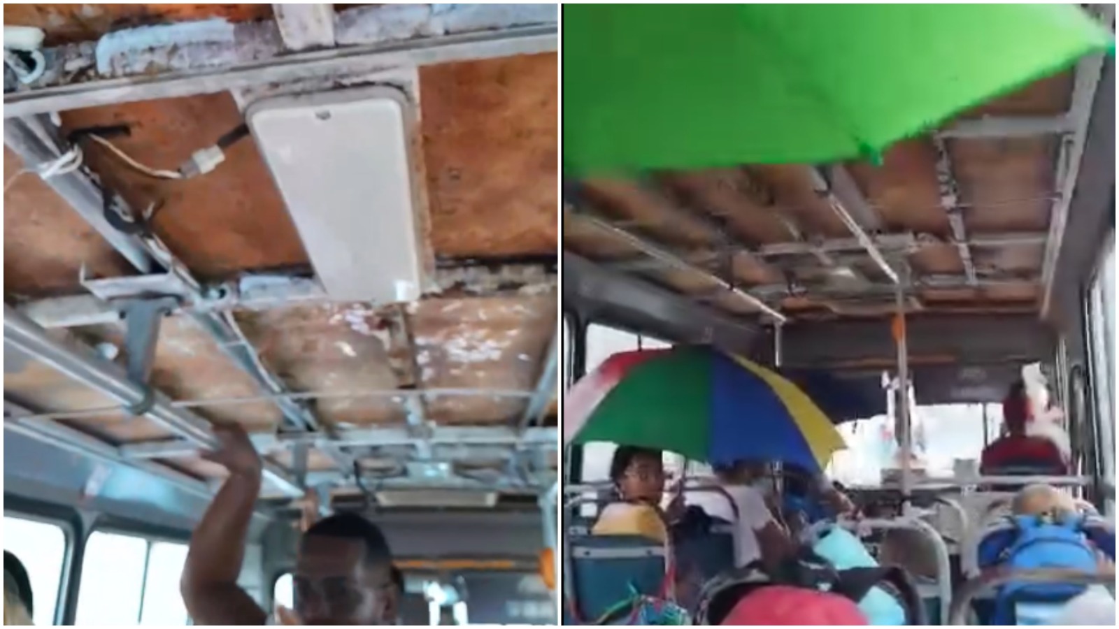 Niños con necesidades especiales llegan mojados a la escuela el autobús tiene goteras