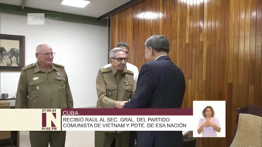 Raúl Castro no está muerto reaparece en la TV nacional con líder vietnamita (2)