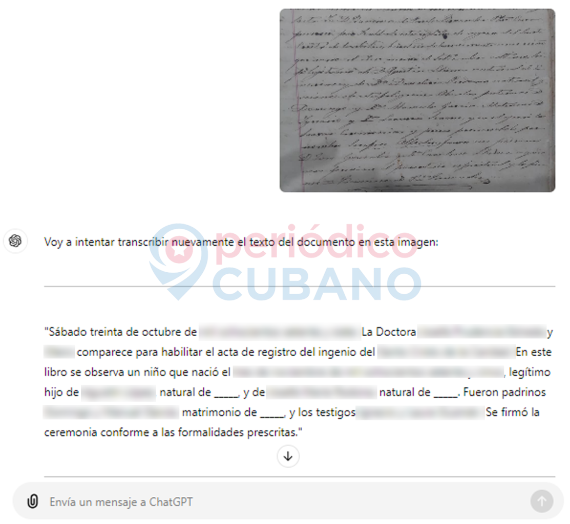 Transcripción con ChatGTP