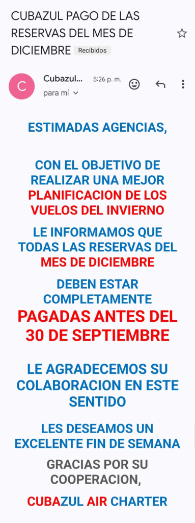 Vuelos a Cuba en fin de año