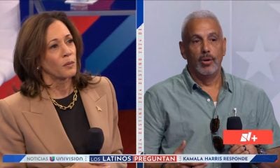 Cubano en Tampa increpa a Kamala Harris sobre el apoyo del gobierno tras el huracán Milton