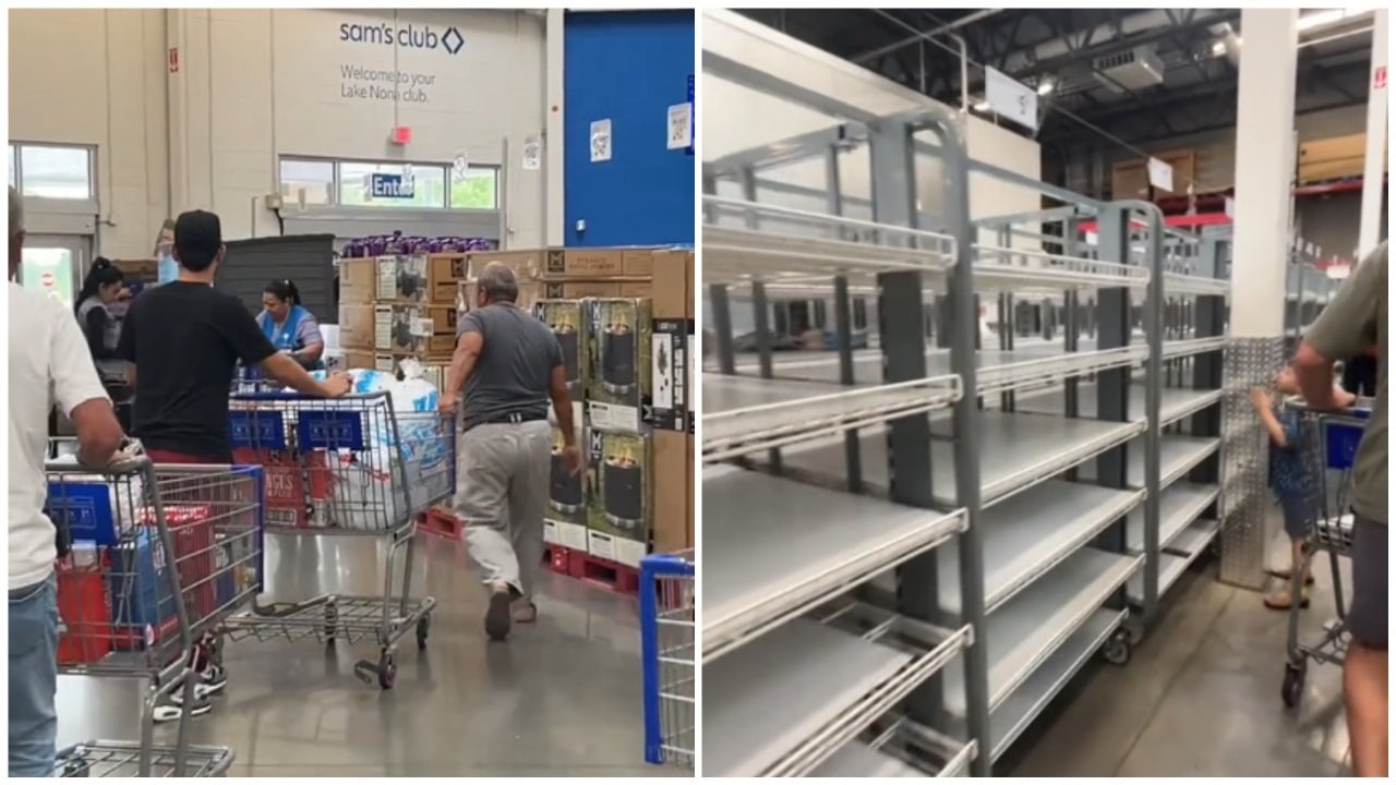 Desabasto de agua y papel higiénico en supermercados de Florida ante la amenaza del huracán Milton