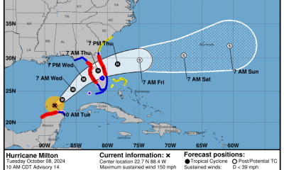 Huracán Milton desciende a categoría 4 mientras avanza hacia Florida