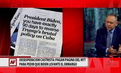 Pagan publicidad en The New York Times para que Biden quite el embargo a Cuba