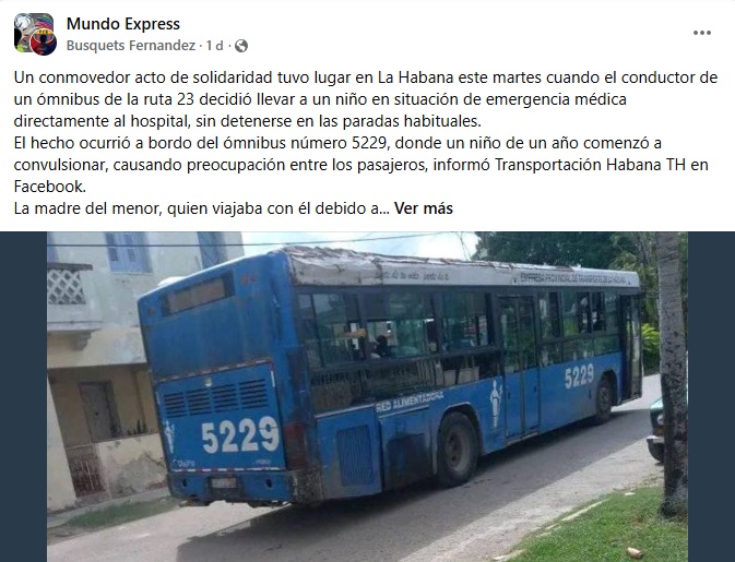Conductor de ómnibus en La Habana sale de su ruta para llevar a un niño al hospital 4
