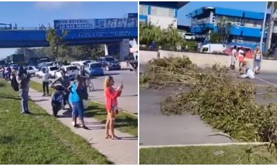 Cubanos interrumpen el tránsito en avenida Boyeros como protestas por los apagones
