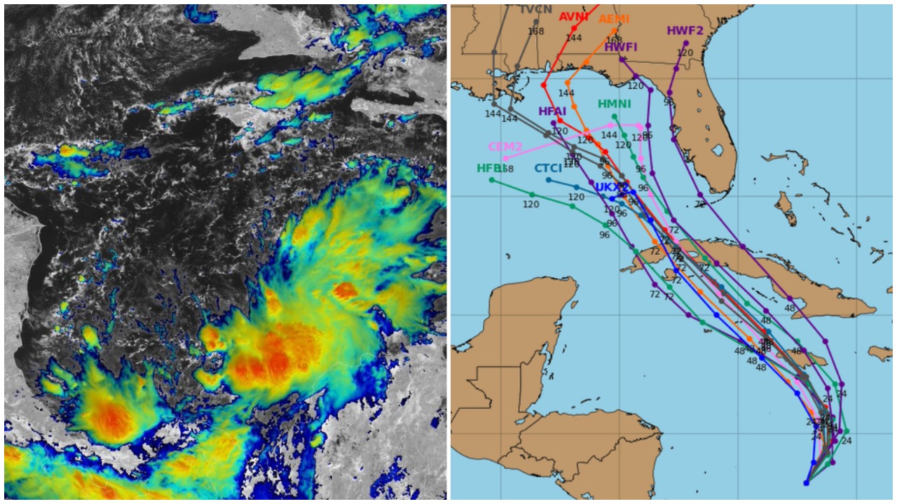 Modelos de pronósticos ubican al posible ciclón Rafael sobre el occidente de Cuba