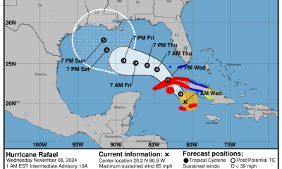 Rafael ya es huracán y podrían llegar a Cuba como categoría 2 (2)