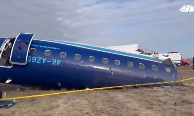 Accidente aéreo en navidad avión de Azerbaijan Airlines se estrella con 67 personas a bordo (1)