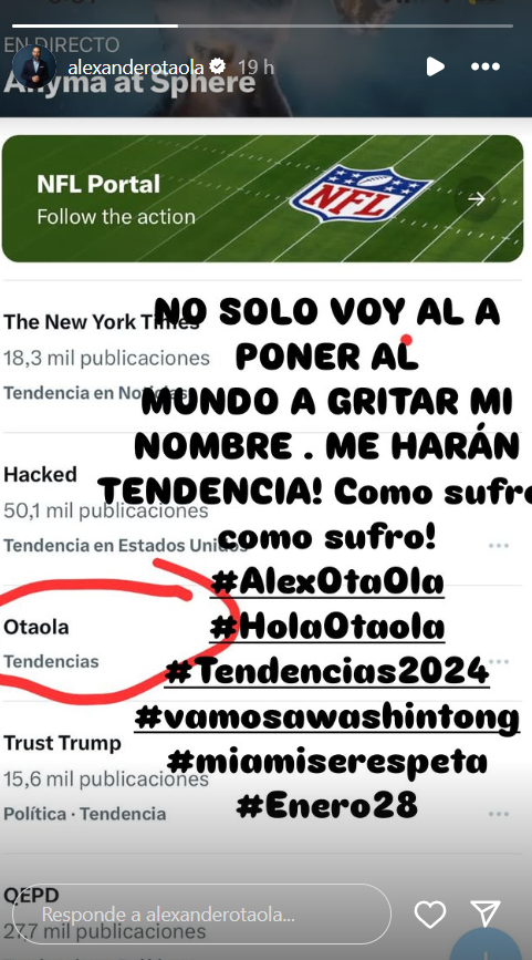 Alexander Otaola es tendencia en redes tras concierto de Bebeshito