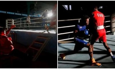 Boxeadores cubanos combaten en medio de un apagón en Camagüey3