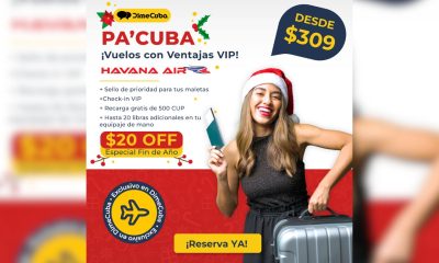 Descuento en boletos para vuelos VIP a Cuba desde Estados Unidos
