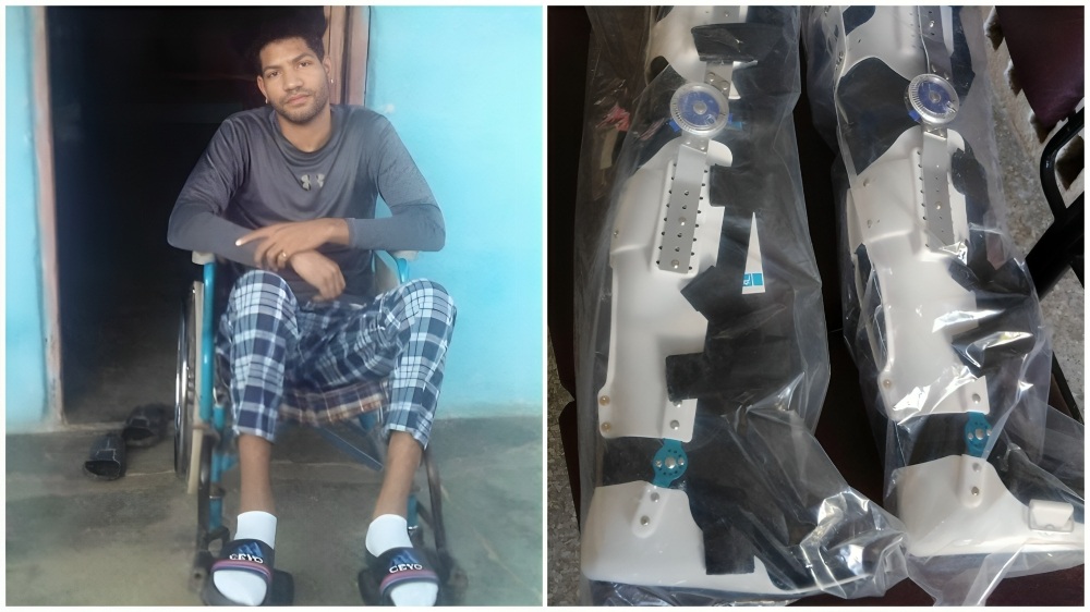 Joven de Contramaestre volverá a caminar gracias a donación de un aparato ortopédico desde Miami (1)