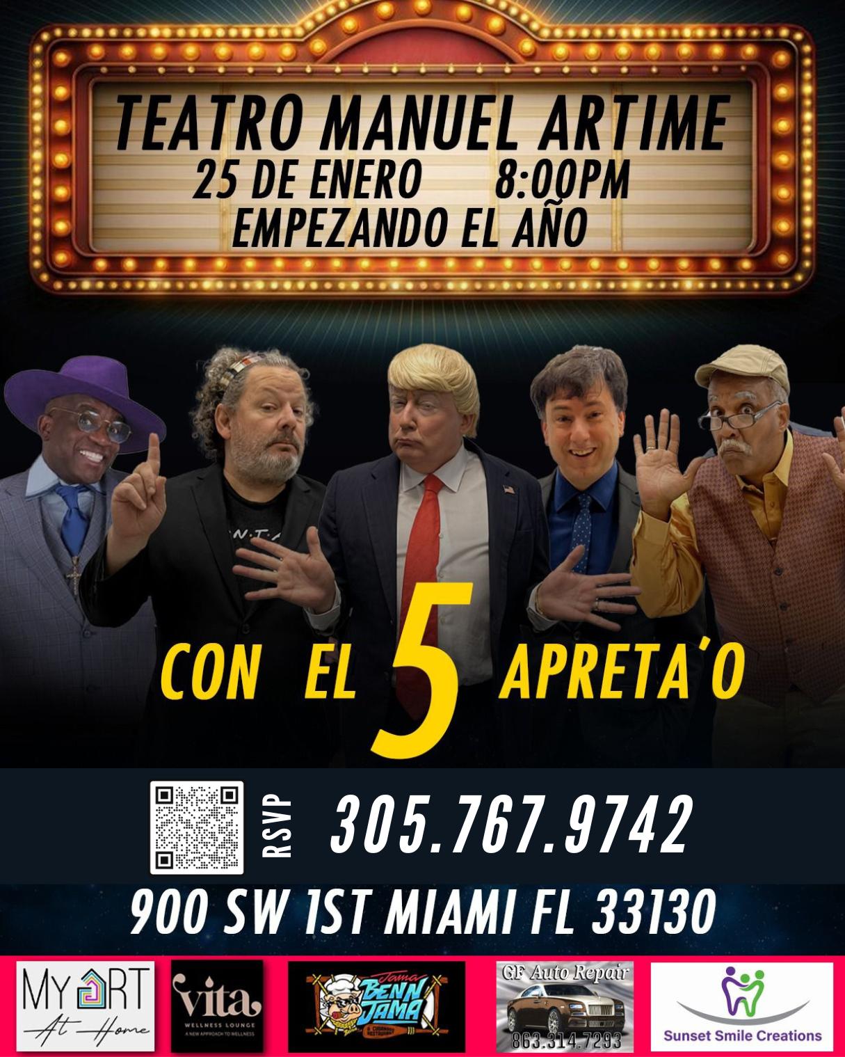 Humor cubano a lo grande La puesta en escena Con el 5 Apretao llega a Miami