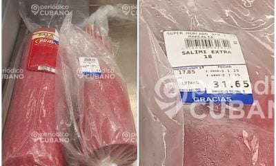 Listado de precios del mercado de 3ra y 70: un paquete de croquetas por medio salario