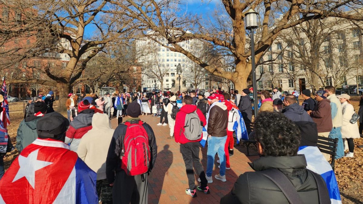 Manifestación de cubanos y Otaola en Washington 28 de enero de 2025