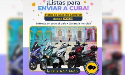 Nuevos modelos de motocicletas de gasolina para enviar a Cuba