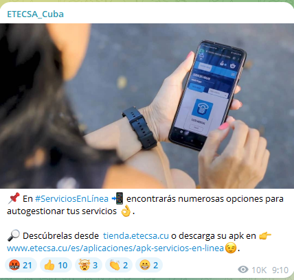 Nuevos planes de Etecsa estarían incluidos en la aplicación Servicios en Línea