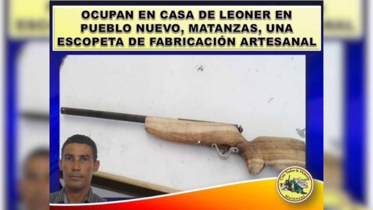 Policía cubana confisca una escopeta de fabricación casera a un hombre con antecedentes penales