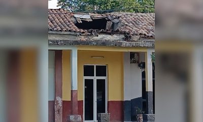Colapsa el techo de la Oficina de Trámites de la Vivienda en Palmira, Cienfuegos