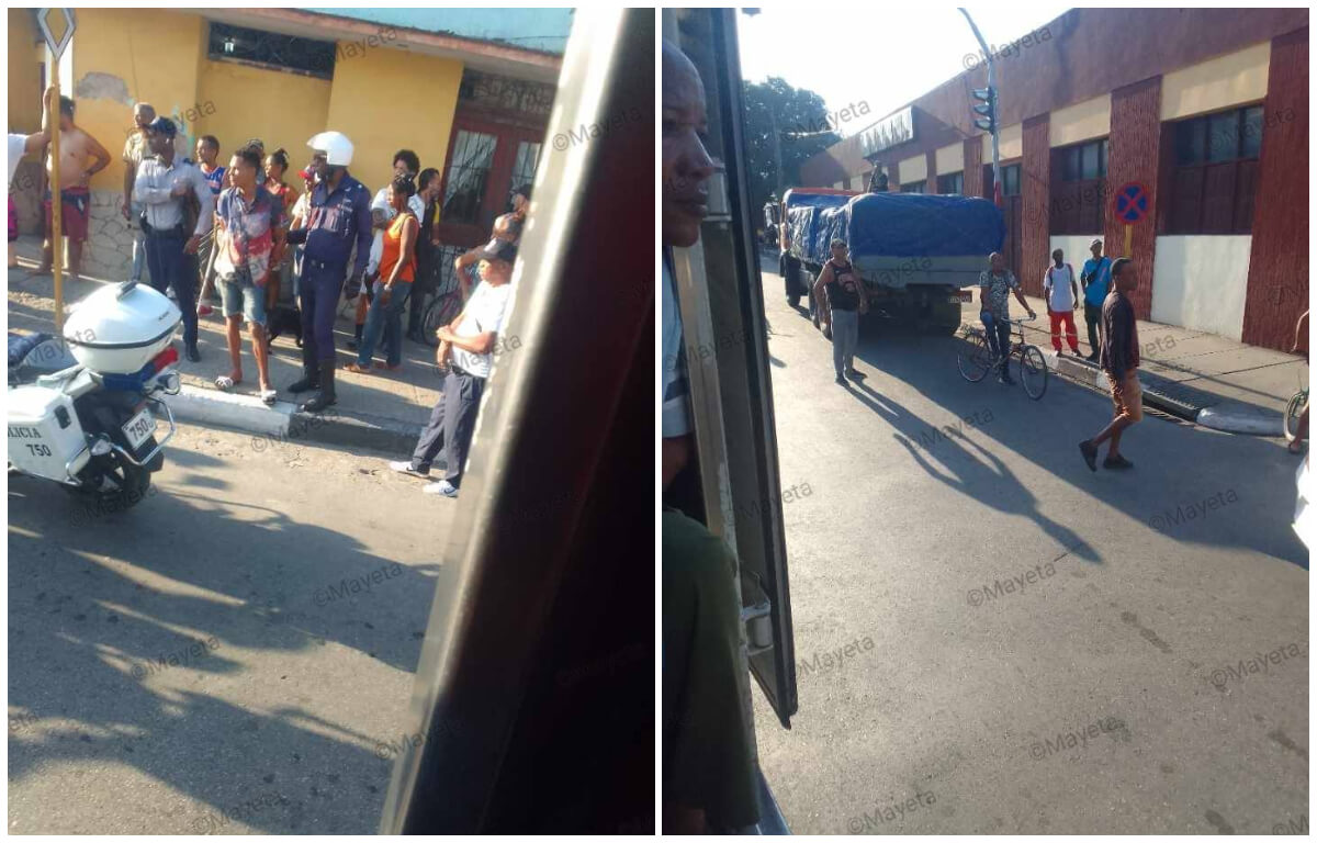 Cubano intenta robar sacos de arroz custodiados por policías en Santiago de Cuba (1)