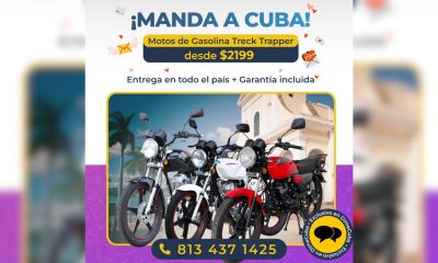 Tres modelos de motocicletas de combustible Trapper 150 disponibles para envío a Cuba