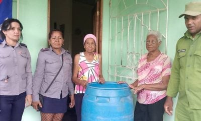 Castrismo realiza un acto político para devolver un tanque de agua robado en Río Cauto